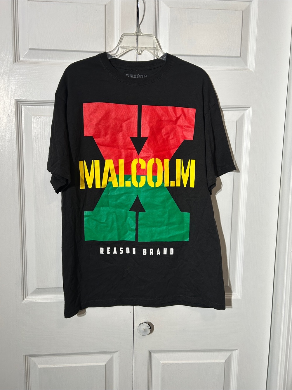 NWT Reason Malcolm Graphic Tee - Black with Red, Yellow & Green size L large